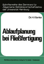 Heiner Klenke: Ablaufplanung bei Fließfe