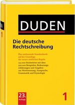 ISBN 9783411040131: Duden. Die deutsche Rechtschreibung. Band 1. 23. völlig neu bearbeitete und erweiterte Auflage