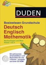 Basiswissen Grundschule Kassette - Deutsch, Englisch, Mathematik - Nachschlagen und Üben 1. bis 4. Klasse. Mit Zusatzübungen auf CD-ROM