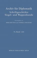 ISBN 9783412531584: Archiv für Diplomatik, Schriftgeschichte, Siegel- und Wappenkunde - 70. Band 2024