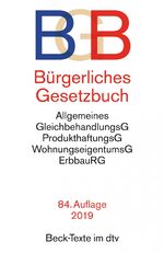 ISBN 9783423050012: Bürgerliches Gesetzbuch BeurkundungsG, ProdukthaftungsG, WohnungseigentumsG, ErbbauVO, GleichbehandlungsG