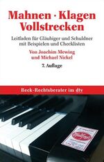 ISBN 9783423052184: Mahnen. Klagen. Vollstrecken - Leitfaden für Gläubiger und Schuldner mit Beispielen und Checklisten