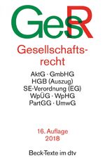 ISBN 9783423055857: Gesellschaftsrecht: AktG, GmbHG, HGB (Auszug), PartGG, UmwG, WpÜG, SE-Verordnung (EG). Einf. v. Jens Koch (Beck-Texte im dtv)