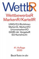 ISBN 9783423530569: Wettbewerbsrecht, Markenrecht und Kartellrecht - Gesetz gegen den unlauteren Wettbewerb, Preisangabenverordnung, Markengesetz, Markenverordnung, Unionsmarkenverordnung, Gesetz gegen Wettbewerbsbeschränkungen sowie die wichtigsten, wettbewerbsrechtlichen V