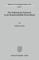 ISBN 9783428006076: Die Ordnung der Finanzen in der Bundesrepublik Deutschland.