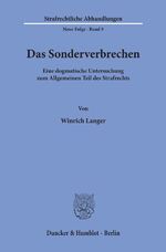 ISBN 9783428026012: Das Sonderverbrechen.