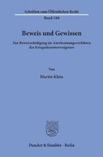 ISBN 9783428027125: Beweis und Gewissen.