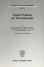 ISBN 9783428072903: Aktuelle Probleme der Wirtschaftsethik.