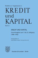 Hans-Hermann Francke: Kredit und Kapital