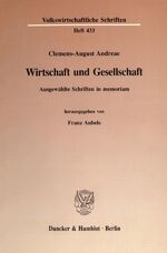 ISBN 9783428079605: Wirtschaft und Gesellschaft.