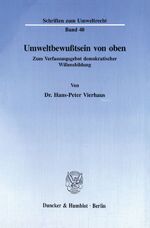 ISBN 9783428081554: Umweltbewußtsein von oben.