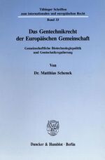 ISBN 9783428083695: Das Gentechnikrecht der Europäischen Gemeinschaft. - Gemeinschaftliche Biotechnologiepolitik und Gentechnikregulierung.