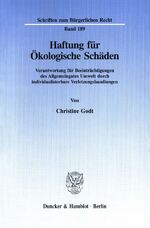 ISBN 9783428086856: Haftung für Ökologische Schäden.