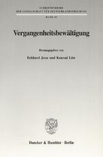 ISBN 9783428091836: Vergangenheitsbewältigung.