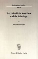 ISBN 9783428096954: Das befindliche Verstehen und die Seinsfrage.