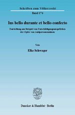 ISBN 9783428125982: Ius bello durante et bello confecto. - Darstellung am Beispiel von Entschädigungsansprüchen der Opfer von Antipersonenminen.