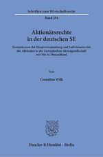 ISBN 9783428151080: Aktionaersrechte in der deutschen SE.