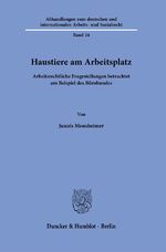 ISBN 9783428192359: Haustiere am Arbeitsplatz