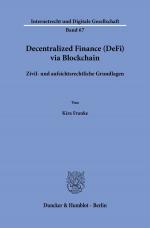 ISBN 9783428193080: Decentralized Finance (DeFi) via Blockchain