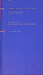 ISBN 9783434501084: Über Verfassungswesen – Rede am 16. April 1862. Mit einem Essay von Ekkehart Krippendorf