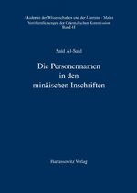 ISBN 9783447036382: Die Personennamen in den minäischen Inschriften