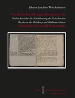 ISBN 9783447106948: Das Sankt Petersburger Manuskript der Gedancken über die Nachahmung der Griechischen Wercke in der Mahlerey und Bildhauer-Kunst - Faksimiles, Texte und Dokumente