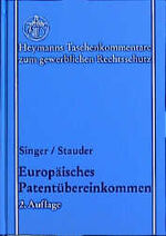 ISBN 9783452229267: Europäisches Patentübereinkommen : Kommentar. Heymanns Taschenkommentare zum gewerblichen Rechtsschutz. 2 Aufl.