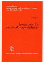 ISBN 9783452249326: Spartenaktien für deutsche Aktiengesellschaften