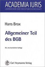 ISBN 9783452257987: Allgemeiner Teil des BGB