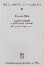 ISBN 9783465013419: Giuristi medievali e falsificazioni editoriali del primo Cinquecento - Iacopo di Belviso in Provenza?