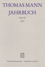 ISBN 9783465035374: Thomas Mann Jahrbuch – Band 20