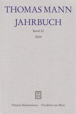 ISBN 9783465036241: Thomas Mann Jahrbuch - Band 22