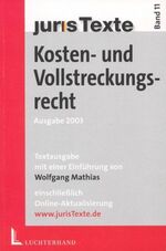 ISBN 9783472056119: Kosten- und Vollstreckungsrecht – Textausgabe