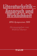 ISBN 9783476007278: Literaturkritik - Anspruch und Wirklichkeit