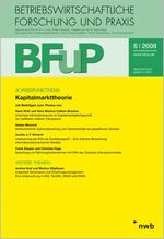 ISBN 9783482573729: Kapitalmarkttheorie – BFuP 6/2008.