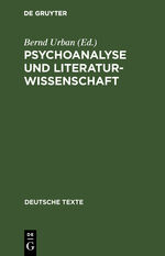 ISBN 9783484190238: Psychoanalyse und Literaturwissenschaft