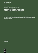 ISBN 9783484230231: Deutsche Siedlungsmundarten aus Slawonien, Jugoslawien