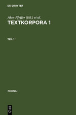 ISBN 9783484231283: Textkorpora 1 - Grunddeutsch. Texte der gesprochenen deutschen Gegenwartssprache. Überregionale Umgangssprache aus der Bundesrepublik Deutschland, der DDR, Österreich und der Schweiz