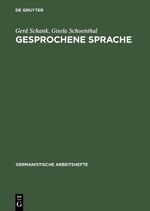 Gerd Schenk, Gisela Schoenthal: Gesproch Gerd Schenk, Gisela Schoenthal: Gesproch