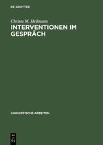 ISBN 9783484304598: Interventionen im Gespräch – Neue Ansätze der Sprechwissenschaft