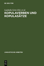 ISBN 9783484305120: Kopulaverben und Kopulasätze