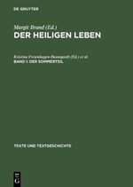 ISBN 9783484360440: Der Heiligen Leben / Der Sommerteil