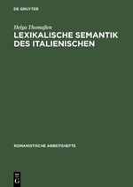 Lexikalische Semantik des Italienischen – Eine Einführung