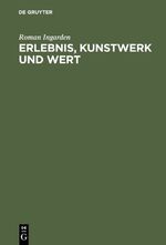 ISBN 9783484700505: Erlebnis, Kunstwerk und Wert