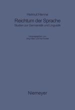 Reichtum der Sprache - Studien zur Germanistik und Linguistik