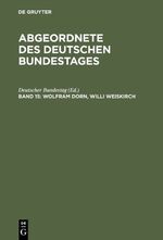 ISBN 9783486562712: Abgeordnete des Deutschen Bundestages XV. Wolfram Dorn und Willi Weiskirch: 15