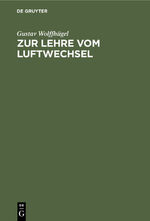 ISBN 9783486727364: Zur Lehre vom Luftwechsel
