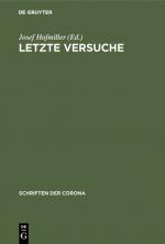 ISBN 9783486766073: Letzte Versuche