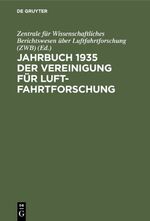 ISBN 9783486766752: Jahrbuch 1935 der Vereinigung für Luftfahrtforschung