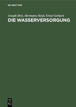 ISBN 9783486779707: Die Wasserversorgung